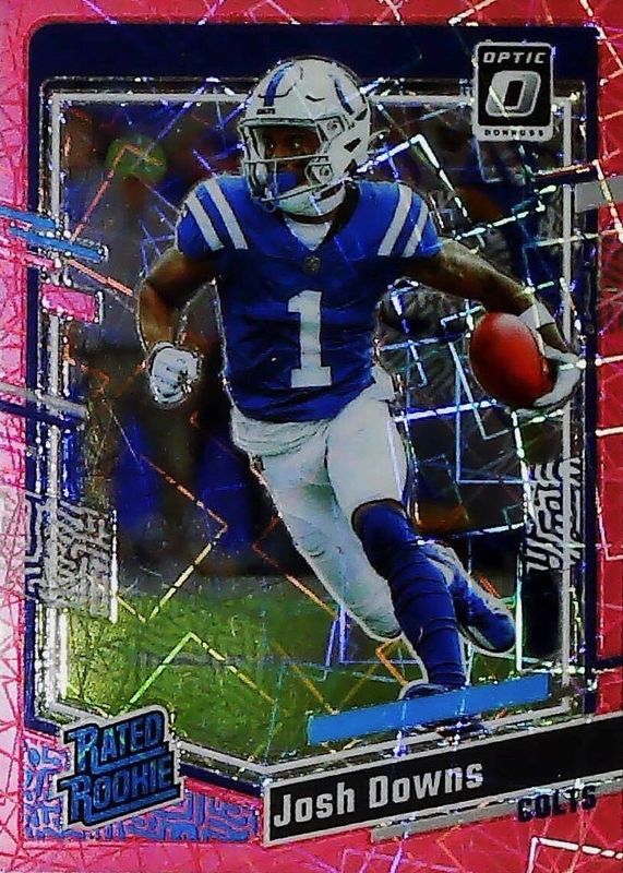 Josh Downs 2023 Optic #248 Pink Velocity /79 Rookie SGC 10