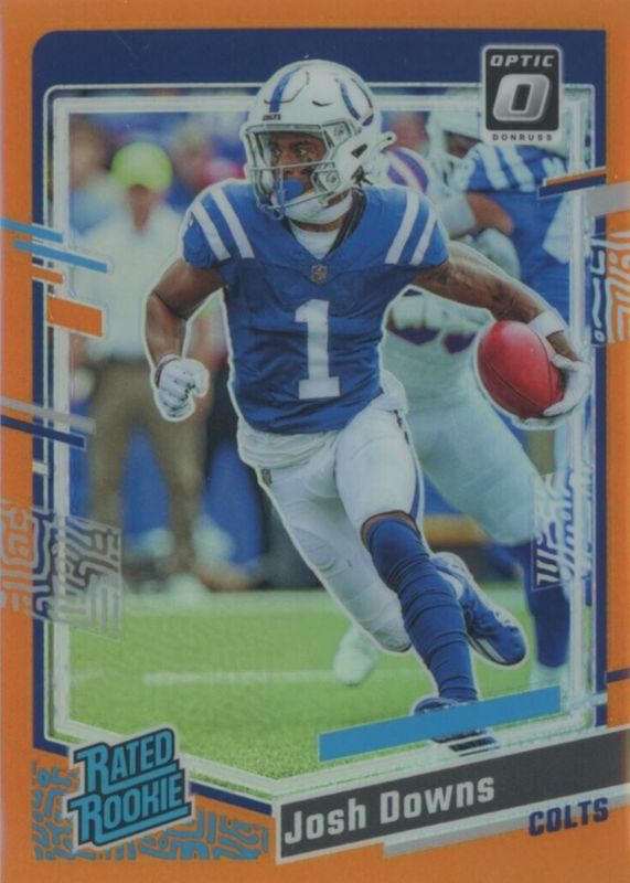 Josh Downs 2023 Optic #248 Orange /249 Rookie SGC 10