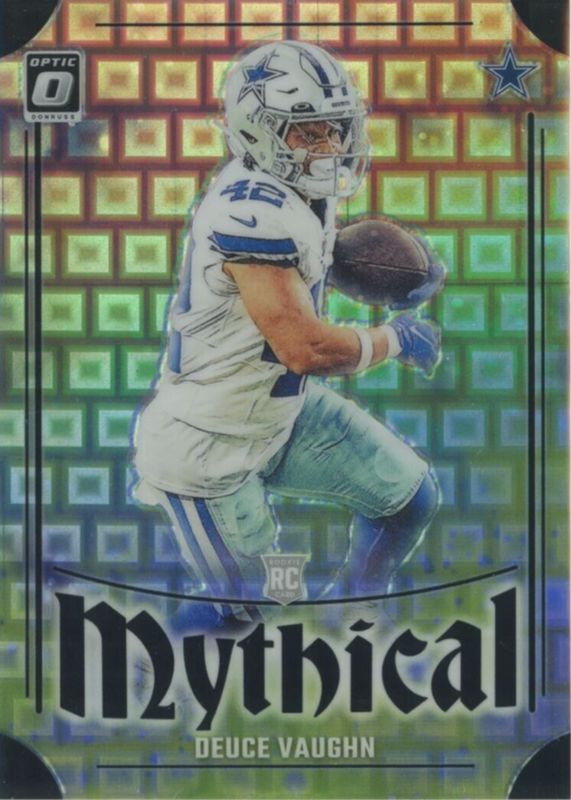 Deuce Vaughn 2023 Optic #19 Mythical - Black Pandora /25 Rookie SGC 10