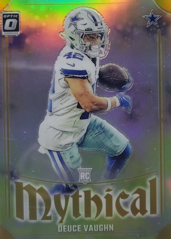 Deuce Vaughn 2023 Optic #19 Mythical - Gold /10 Rookie SGC 9.5