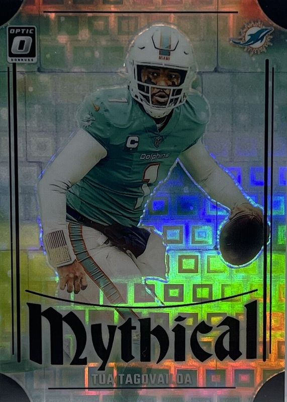 Tua Tagovailoa 2023 Optic #7 Mythical - Black Pandora /25 PSA 9