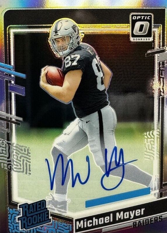 Michael Mayer 2023 Optic #260 Rated Rookie Autographs - Holo (/75) Rookie RAW