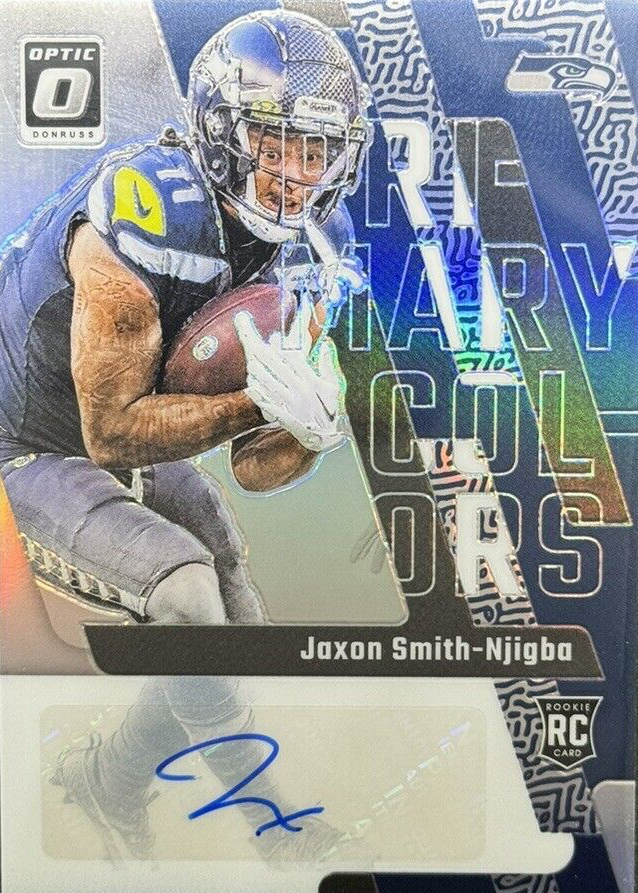 Jaxon Smith-Njigba 2023 Optic #11 Rookie Primary Colors Autographs