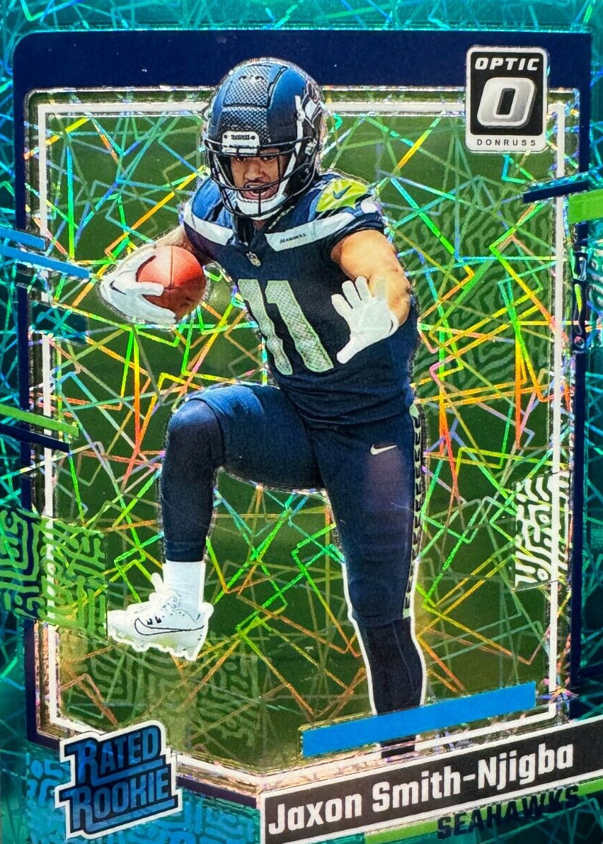 Jaxon Smith-Njigba 2023 Optic #293 Teal Velocity Price Guide