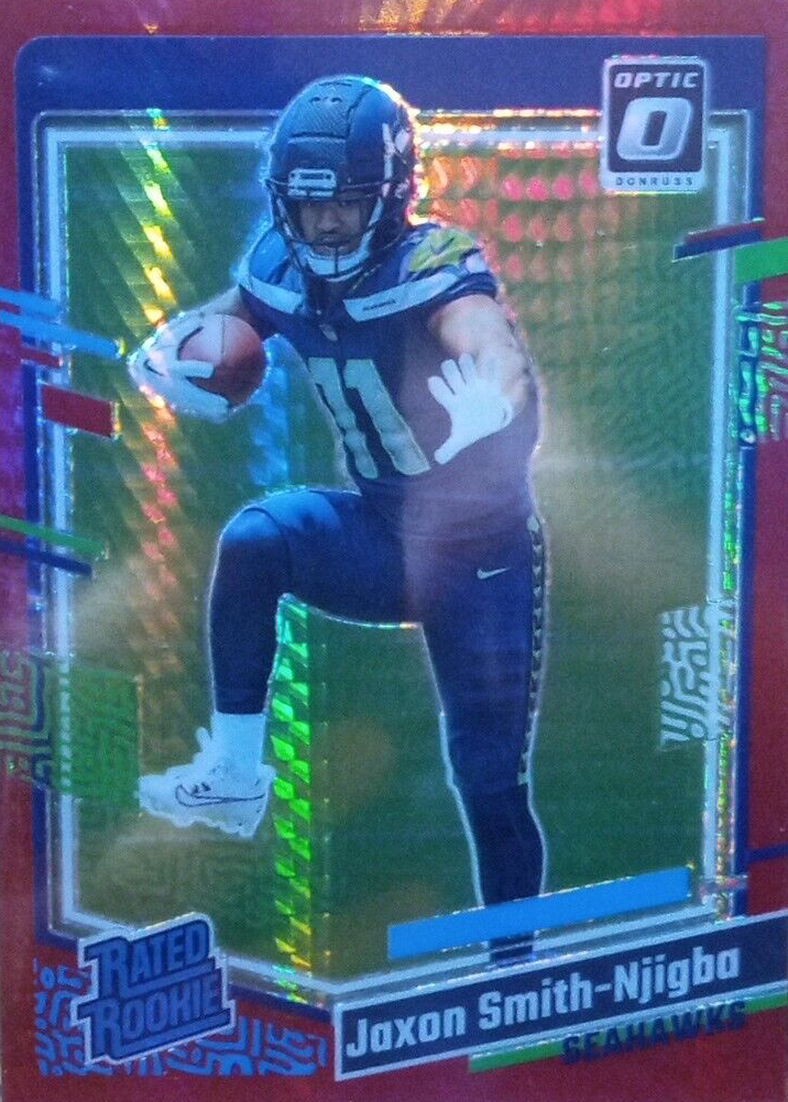 Jaxon Smith-Njigba 2023 Optic #293 Red Hyper Price Guide - Sports
