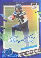 Jaxon Smith-Njigba 2023 Optic #293 Rated Rookie Autographs - Blue