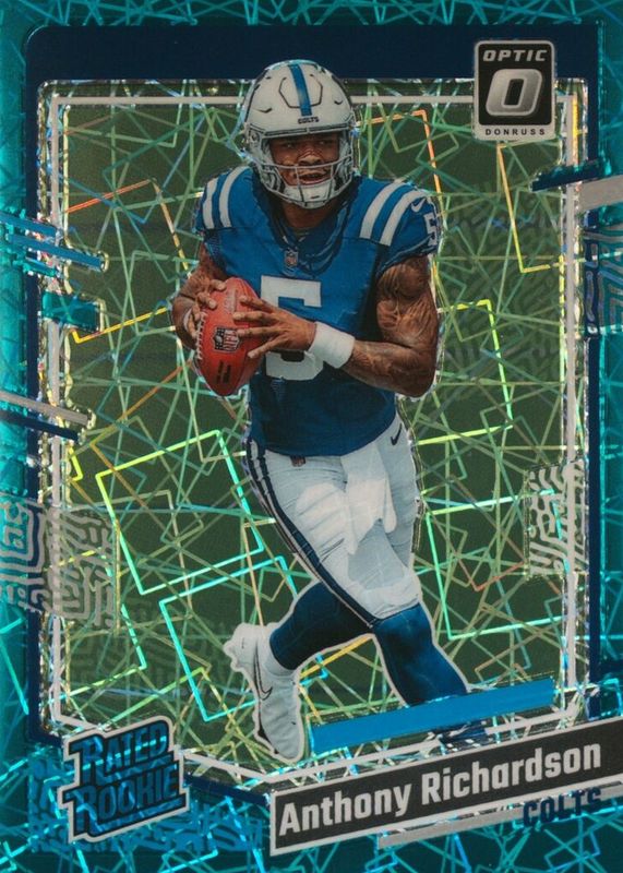 Anthony Richardson 2023 Optic #247 Teal Velocity Rookie SGC 10