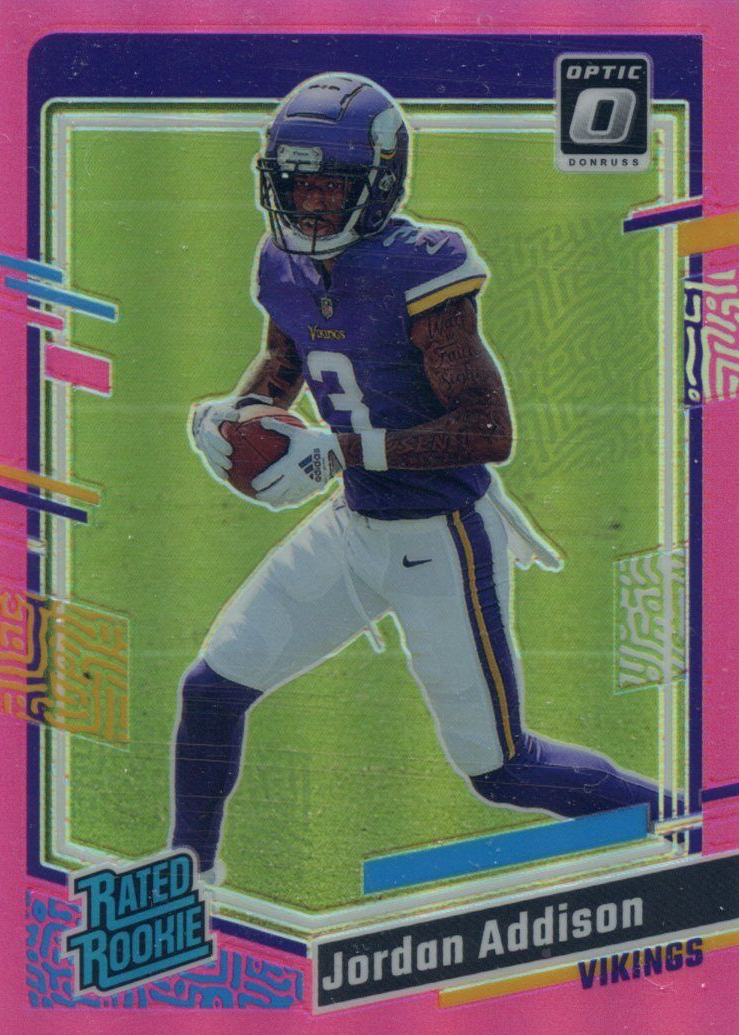 Jordan Addison 2023 Optic #271 Pink Price Guide - Sports Card Investor