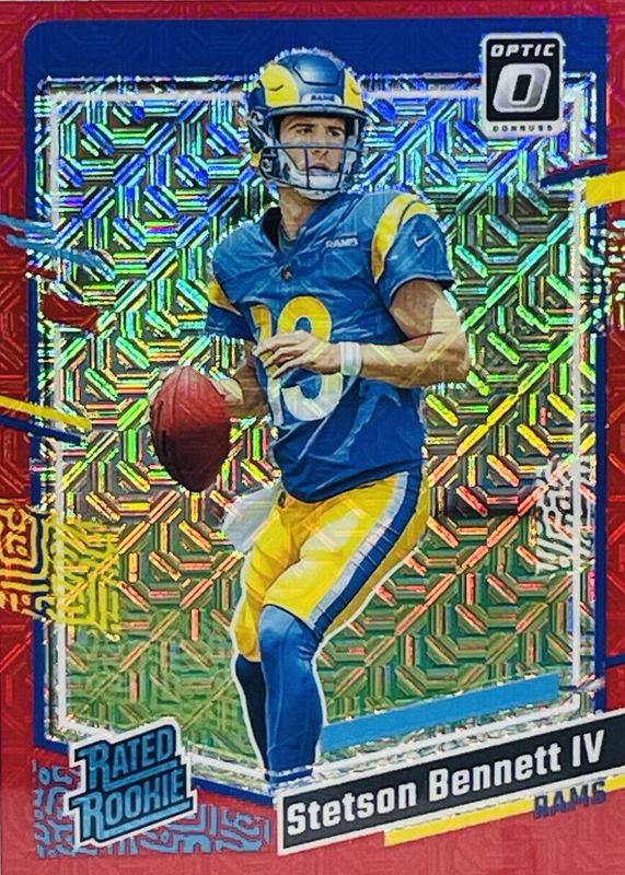 Stetson Bennett IV 2023 Optic #267 Red Mojo Rookie SGC 10