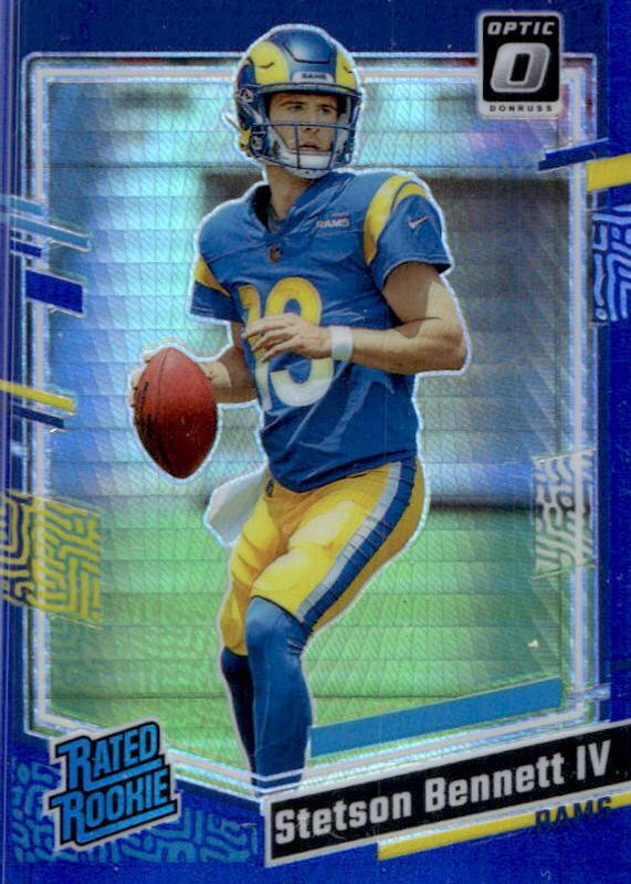 Stetson Bennett IV 2023 Optic #267 Blue Hyper Rookie SGC 10