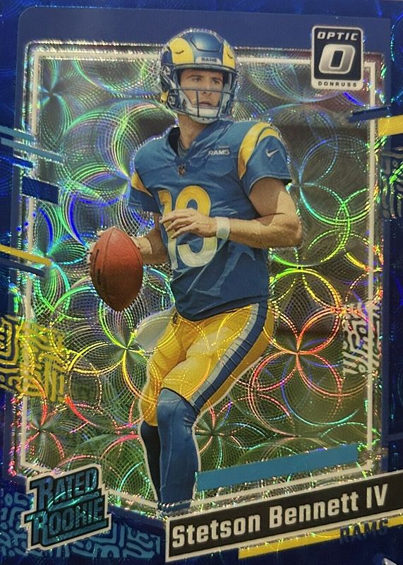 Stetson Bennett IV 2023 Optic #267 Blue Scope Rookie RAW