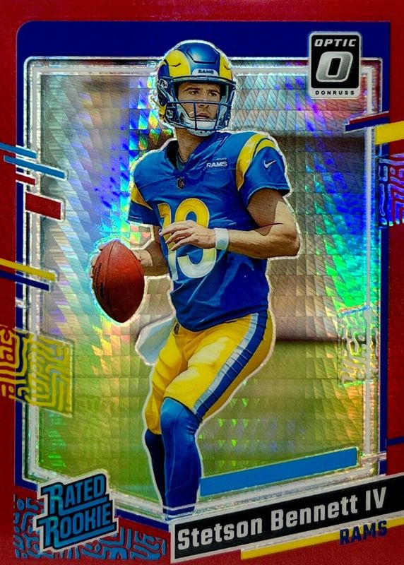 Stetson Bennett IV 2023 Optic #267 Red Hyper Rookie SGC 10