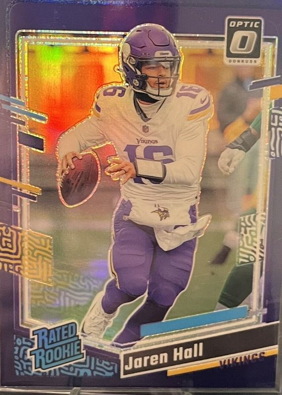 Jaren Hall 2023 Optic #270 Purple /50 Rookie PSA 10