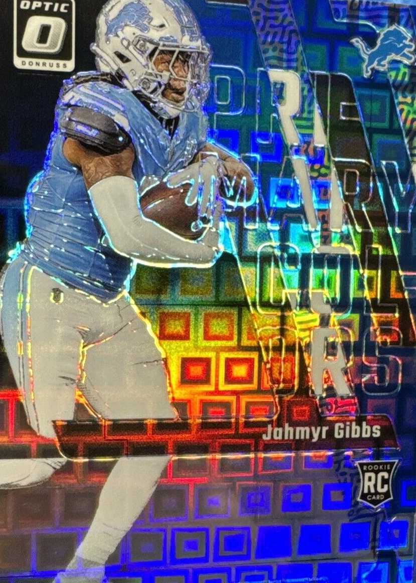 Jahmyr Gibbs 2023 Optic #9 Rookie Primary Colors - Black Pandora