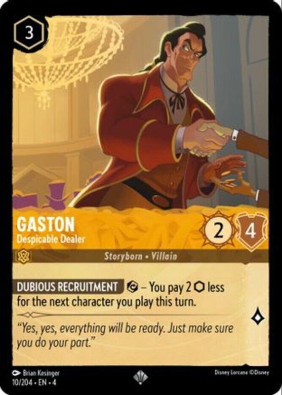 Gaston - Despicable Dealer 2024 Ursula's Return #10/204 Base SGC 10