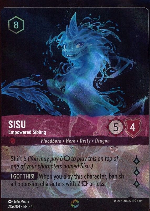 Sisu - Empowered Sibling 2024 Ursula's Return #215/204 Enchanted (Alternate Art) RAW TCG (NEAR MINT)