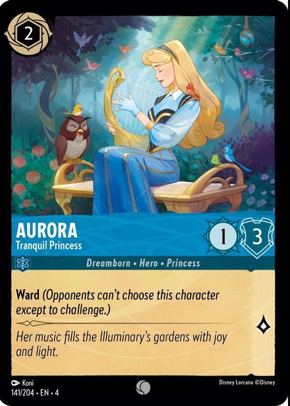 Aurora - Tranquil Princess 2024 Ursula's Return #141/204 Cold Foil RAW TCG (NEAR MINT)