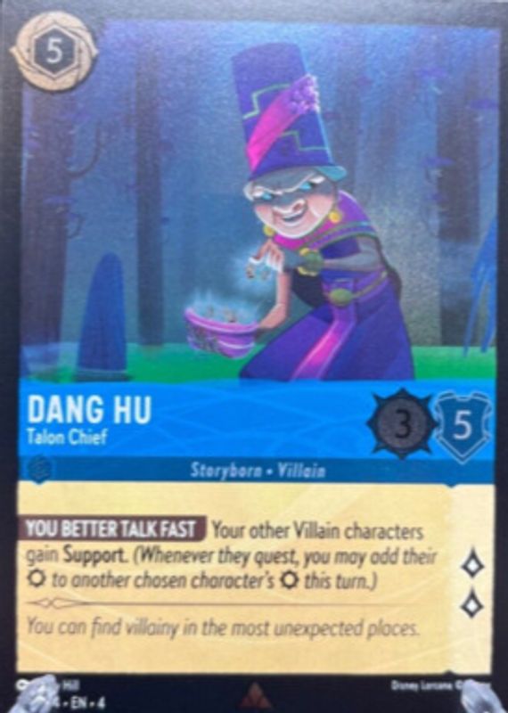 Dang Hu - Talon Chief 2024 Ursula's Return #142/204 Cold Foil RAW TCG (NEAR MINT)