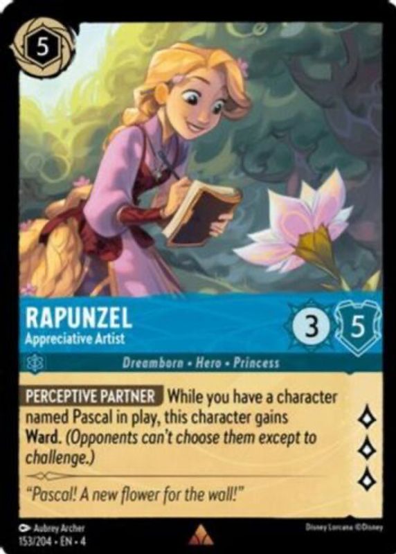Rapunzel - Appreciative Artist 2024 Ursula's Return #153/204 Base RAW TCG (NEAR MINT)