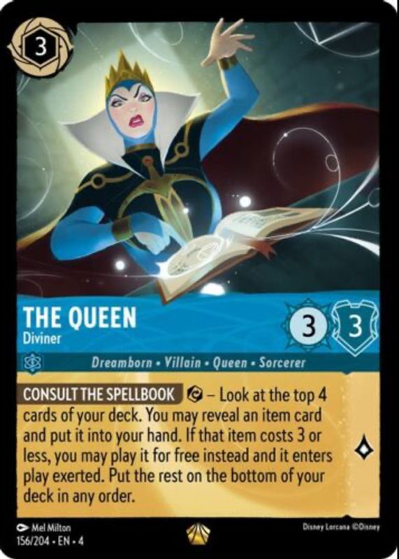 The Queen - Diviner 2024 Ursula's Return #156/204 Base RAW TCG (NEAR MINT)