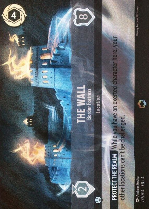 The Wall - Border Fortress 2024 Ursula's Return #222/204 Enchanted (Alternate Art) RAW TCG (NEAR MINT)