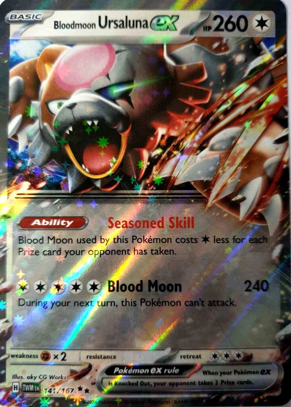 Bloodmoon Ursaluna ex 2024 Scarlet & Violet: Twilight Bloodmoon Ursaluna ex 2024 Scarlet & Violet: Twilight
