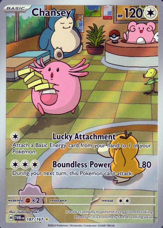 Chansey 2024 Scarlet & Violet: Twilight Masquerade #187/167 ...