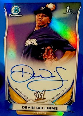 2014 Bowman Chrome #BCAP-DWI Prospect Auto - Blue Refractor /150 (1st)