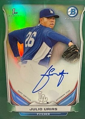 2014 Bowman Chrome #BCAP-JU Prospect Auto - Green Refractor /75 (1st)