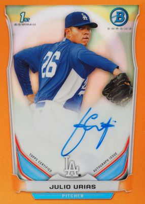 2014 Bowman Chrome #BCAP-JU Prospect Auto - Orange Refractor /25 (1st)