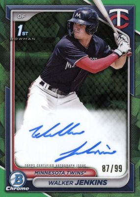 2024 Bowman Sapphire Edition #BSPA-WJ Chrome Prospect Auto - Green /99 (1st)