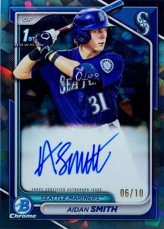 Aidan Smith 2024 Bowman Sapphire Edition #BCP-45 Black /10 (1st) PSA 10