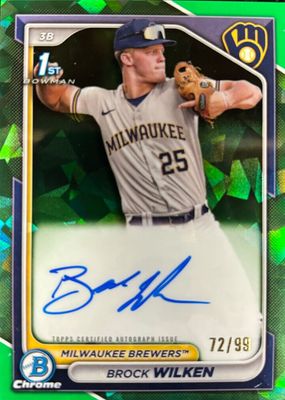 2024 Bowman Sapphire Edition #BSPA-BW Chrome Prospect Auto - Green /99 (1st)