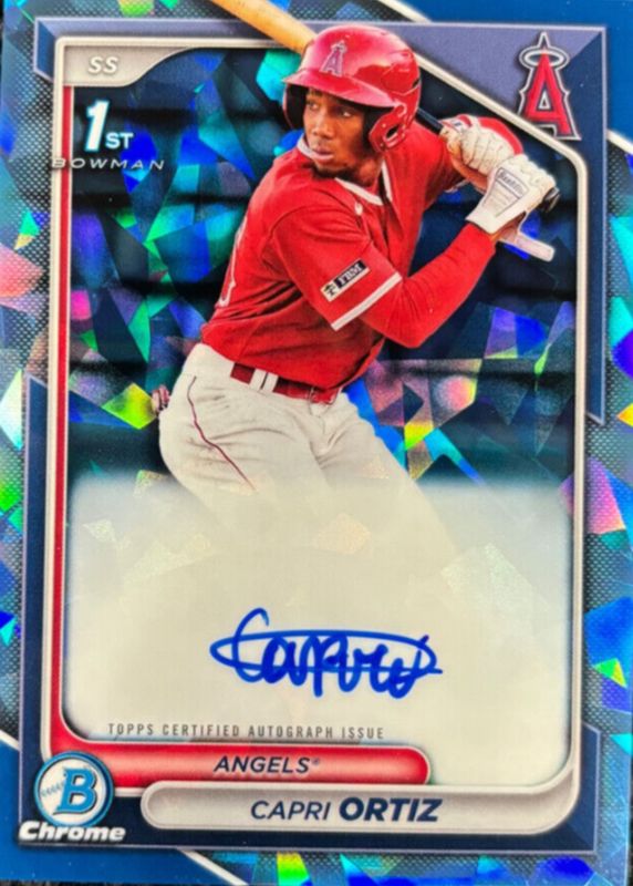 Capri Ortiz 2024 Bowman Sapphire Edition #BSPA-CO Chrome Prospect Auto (1st) RAW