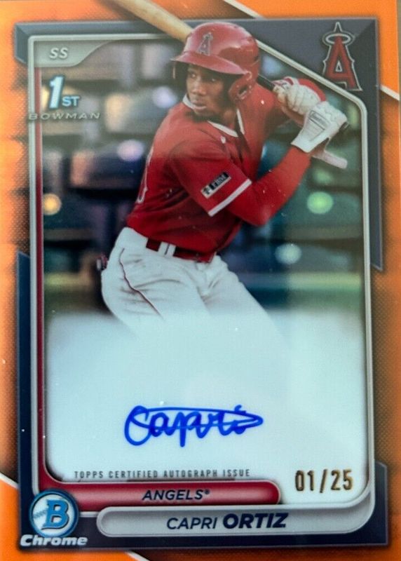 2024 Bowman Sapphire Edition #BSPA-CO Chrome Prospect Auto - Orange /25 (1st)