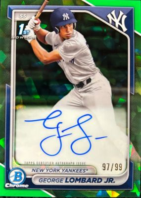 2024 Bowman Sapphire Edition #BSPA-GL Chrome Prospect Auto - Green /99 (1st)