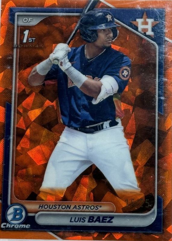 Luis Baez 2024 Bowman Sapphire Edition #BCP-66 Orange /25 (1st) SGC 9.5