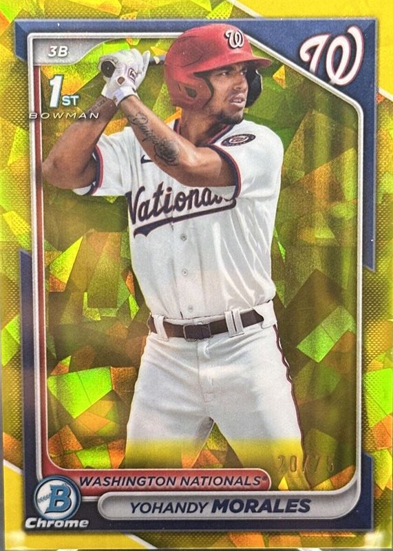 Yohandy Morales 2024 Bowman Sapphire Edition #BCP-52 Yellow /75 (1st) SGC 10