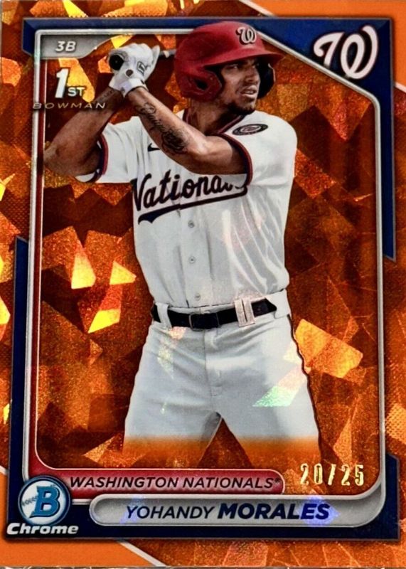 Yohandy Morales 2024 Bowman Sapphire Edition #BCP-52 Orange /25 (1st) SGC 10