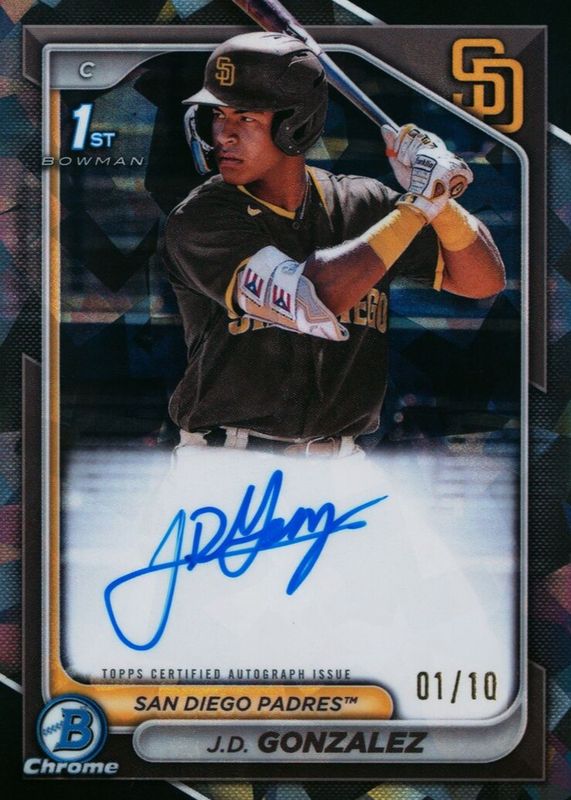 2024 Bowman Sapphire Edition #BSPA-JGO Chrome Prospect Auto - Black /10 (1st)