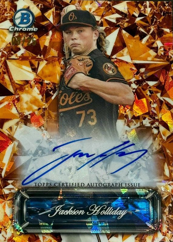 Jackson Holliday 2024 Bowman Sapphire Edition #SSA-JH Sapphire Selections Autographs - Orange /25 Rookie BGS 9