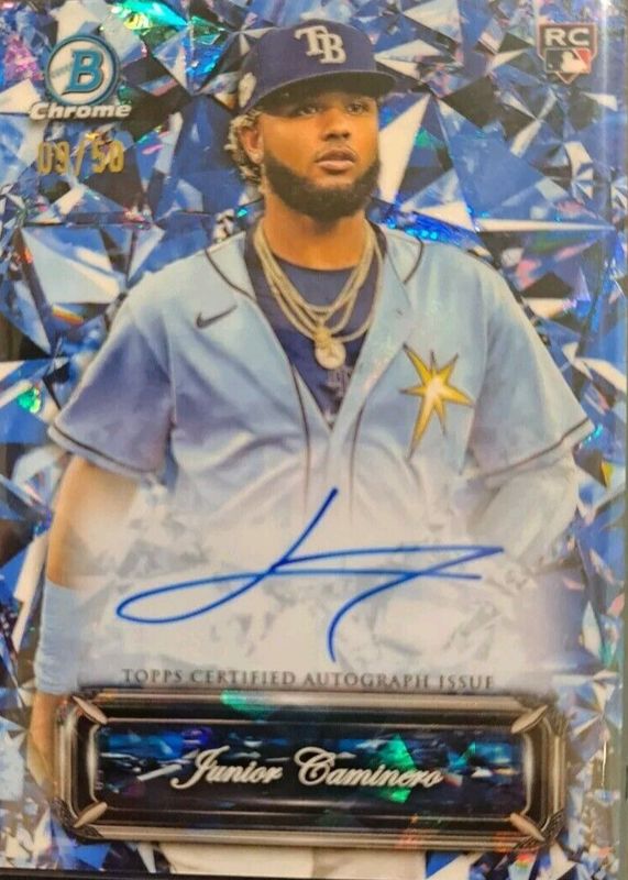 Junior Caminero 2024 Bowman Sapphire Edition #SSA-JC Sapphire Selections Autographs /50 Rookie SGC 9.5