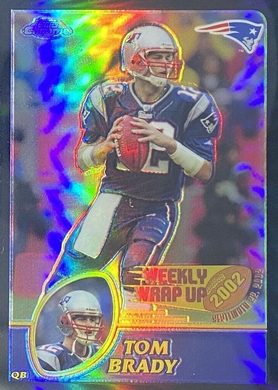 Tom Brady 2003 Topps Chrome #148 Weekly Wrap Up - Black Refractor /599 SGC 8.5