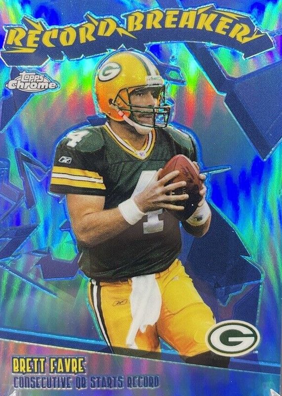 Brett Favre 2003 Topps Chrome #RB2 Record Breakers - Refractor /100 BGS 9