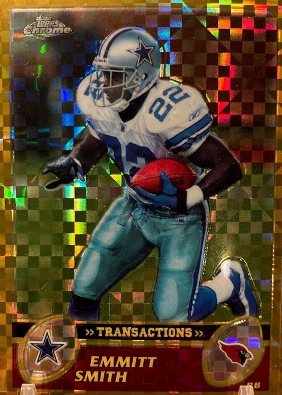 Emmitt Smith 2003 Topps Chrome #73 Gold X-Fractor /101 SGC 9.5