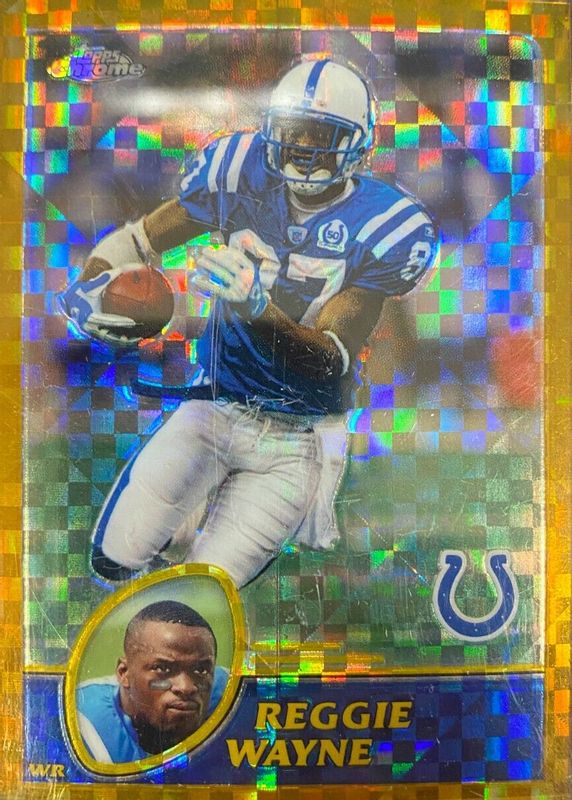 Reggie Wayne 2003 Topps Chrome #90 Gold X-Fractor /101 SGC 9