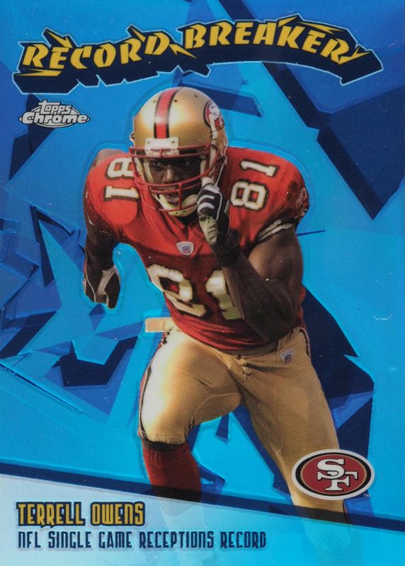 Terrell Owens 2003 Topps Chrome #RB14 Record Breakers - Refractor /100 PSA 10