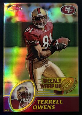 Terrell Owens 1996 Topps Finest #338 Bronze Price Guide