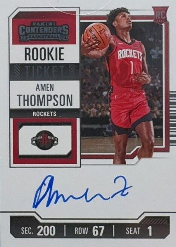 Amen Thompson 2023 Contenders #111 Rookie Ticket Auto BGS 10 PRISTINE