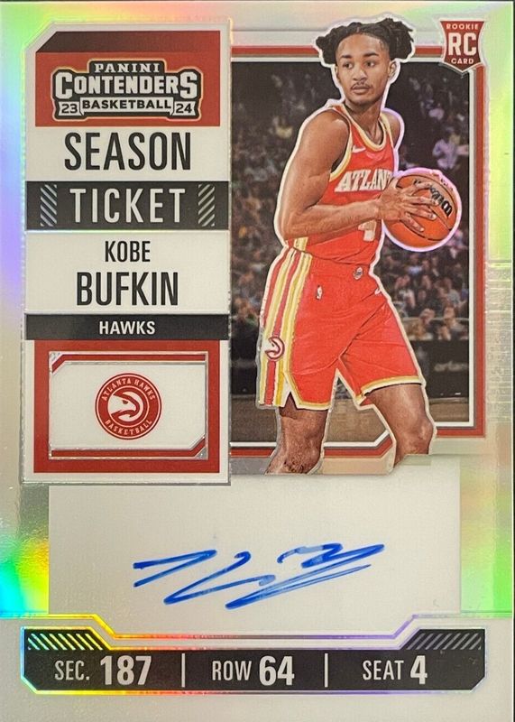 Kobe Bufkin 2023 Contenders #140 Rookie Ticket Auto - Premium PSA 10